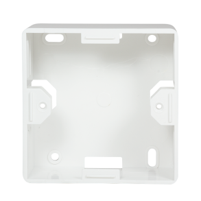 Outlet surface mounting box for faceplates, pure white