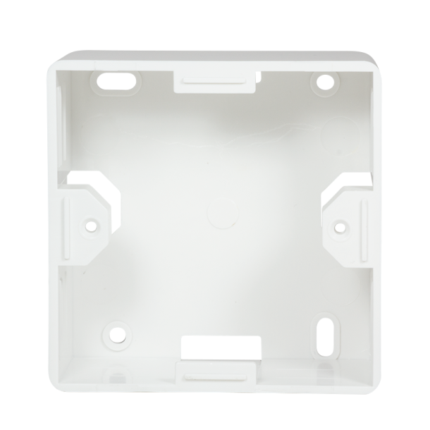 Outlet surface mounting box for faceplates, pure white