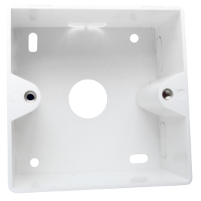 Outlet surface mounting box for faceplates, signal white