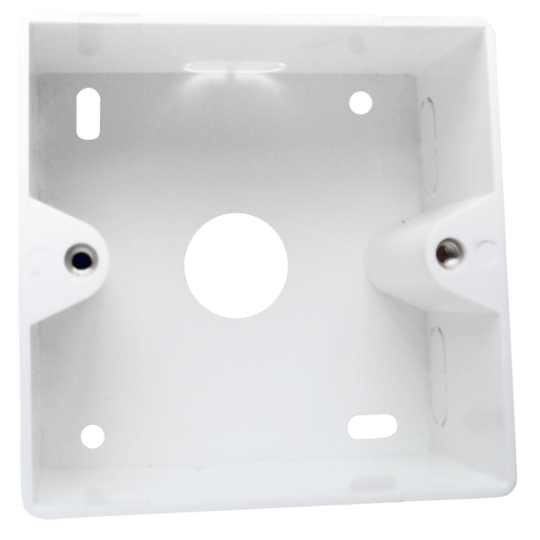 Outlet surface mounting box for faceplates, signal white