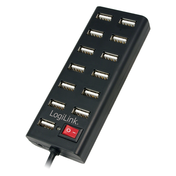 USB 2.0 hub, 13-port with On/Off switch