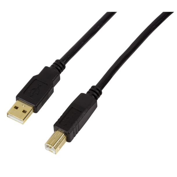 USB 2.0 AM/BM active repeater cable, 20m, black