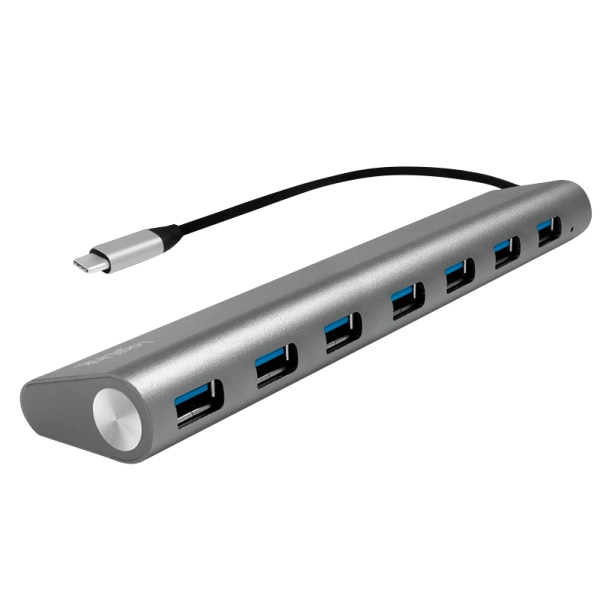 USB-C 3.1, 7-port hub, with aluminum casing