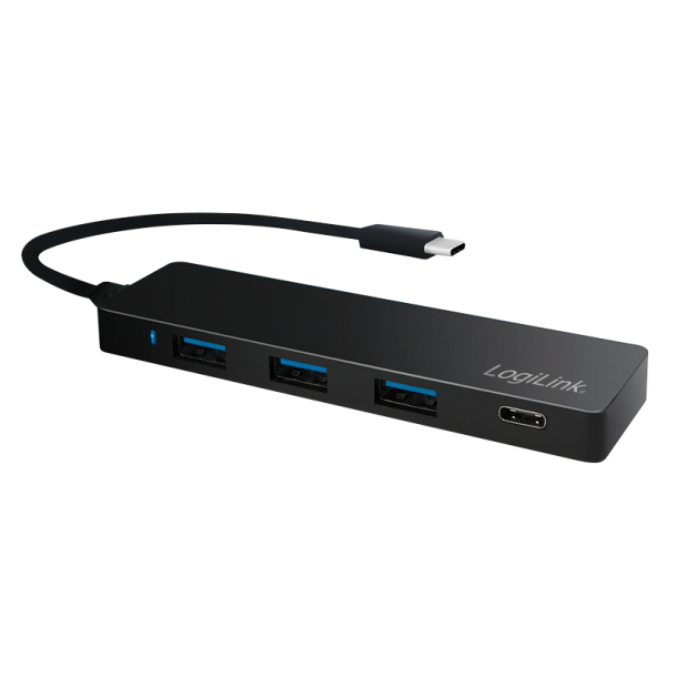 Ultra-slim USB 3.2 Gen 1x1 USB-C, 4-port hub