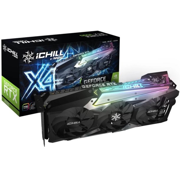 Inno3D GeForce RTX 3090 iCHILL X4 - 24GB GDDR6X RAM - Grafikkort