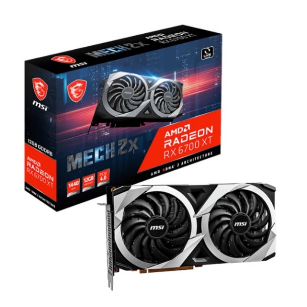 MSI Radeon RX 6700 XT MECH 2X - 12GB GDDR6 RAM - Grafikkort