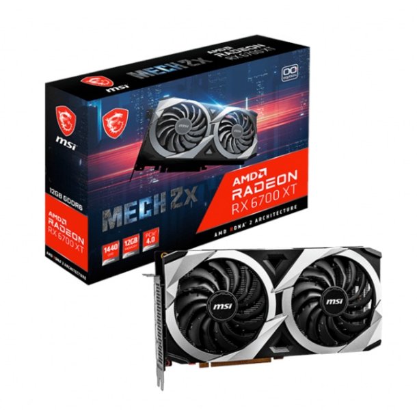 MSI Radeon RX 6700 XT MECH 2X OC - 12GB GDDR6 RAM - Grafikkort