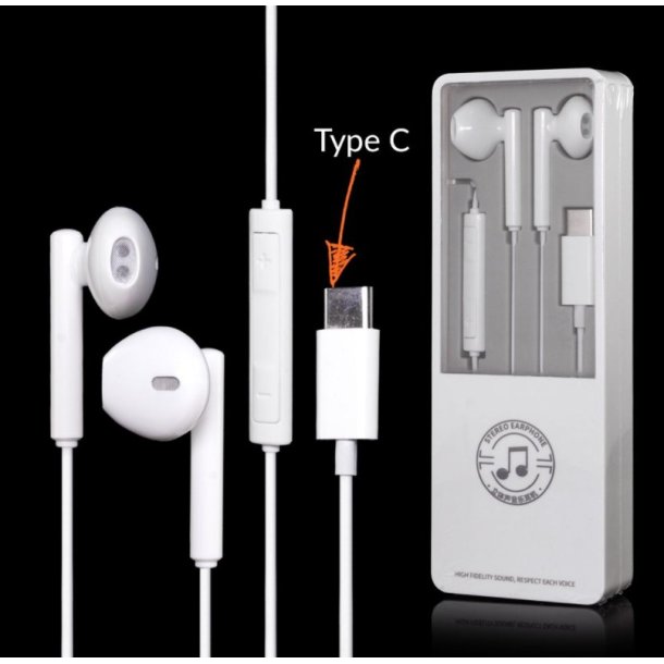 USB-C Headset Stereo Hvid