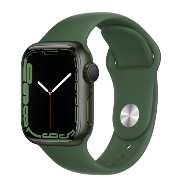 Apple Watch Series 7 GPS 41mm Green Aluminium Case with Clover Sport Band