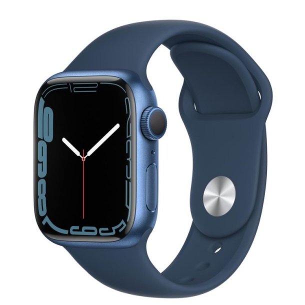 Apple Watch Series 7 GPS + Cellular 41mm Blue Aluminium Case with Abyss Blue Sport Band