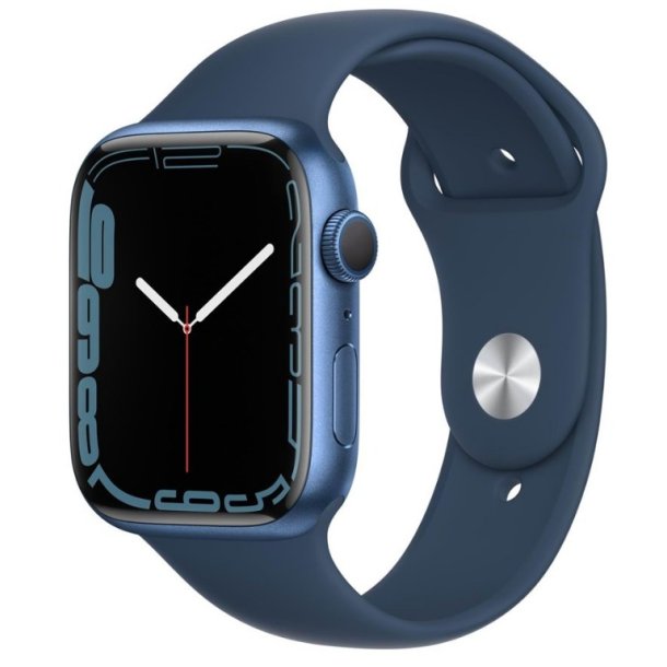 Apple Watch Series 7 GPS + Cellular 45mm Blue Aluminium Case with Abyss Blue Sport Band