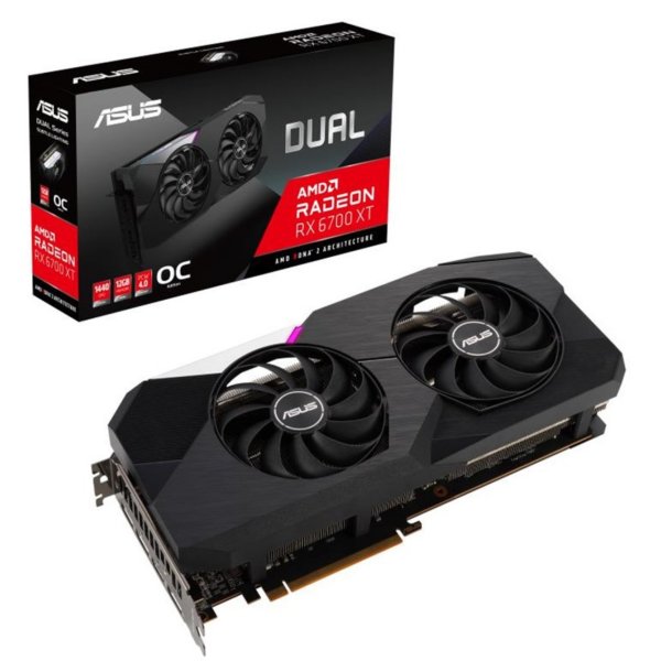 ASUS Radeon RX 6700 XT DUAL OC - 12GB GDDR6 RAM - Grafikkort