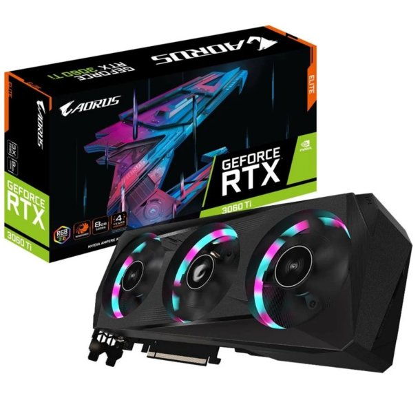 GIGABYTE GeForce RTX 3060 Ti AORUS Elite LHR - 8GB GDDR6 RAM - Grafikkort