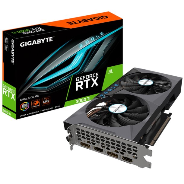 GIGABYTE GeForce RTX 3060 Ti EAGLE OC LHR - 8GB GDDR6 RAM - Grafikkort