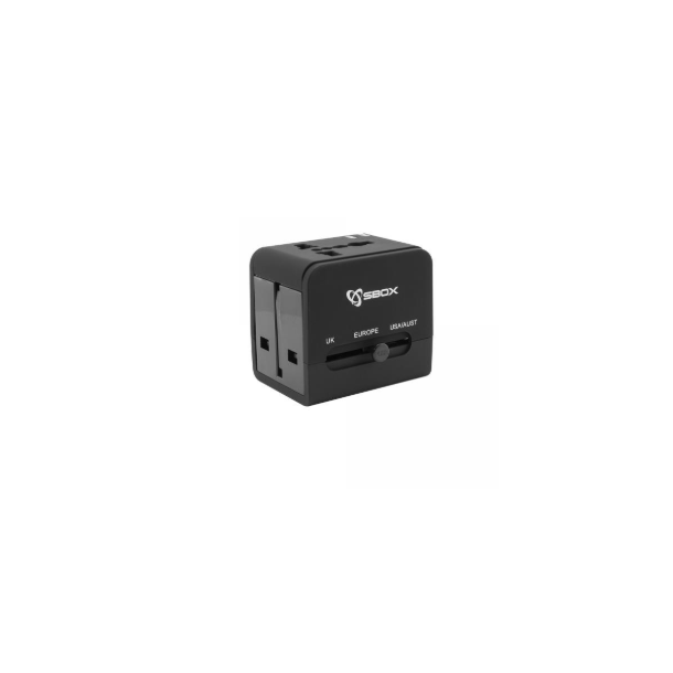 UNIVERSAL TRAVEL ADAPTER + USB CHARGER SBOX TA-23