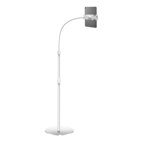 Gooseneck floor stand for mobile devices, aluminum