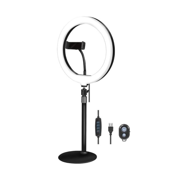 LogiLink Smartphone ring light tripod with remote shutter, height adjust.,  25 cm