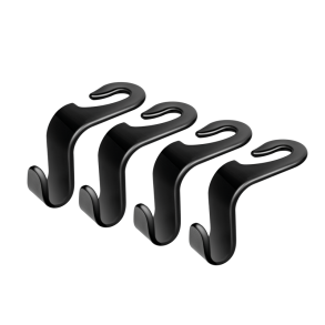 LogiLink Car seat hooks, 4 pieces, 20 kg per hook, black