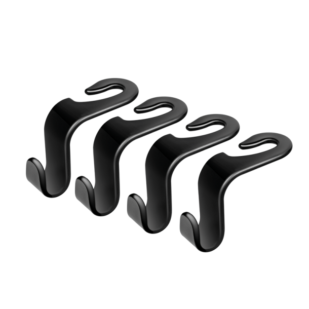 LogiLink Car seat hooks, 4 pieces, 20 kg per hook, black