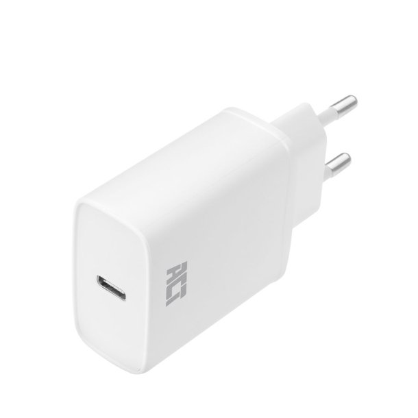 ACT USB-C Charger, 1-port, 20W, Power Delivery, White