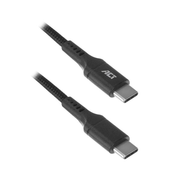 ACT 1 meter USB-C to USB-C cable: for charging your USB-C device up to 60W (max. 20V @ 3A)