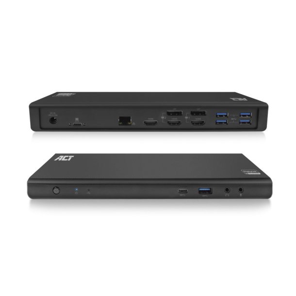 ACT USB-C Docking Station 4K, for 2 or 3 HDMI/DisplayPort monitors, DisplayLink