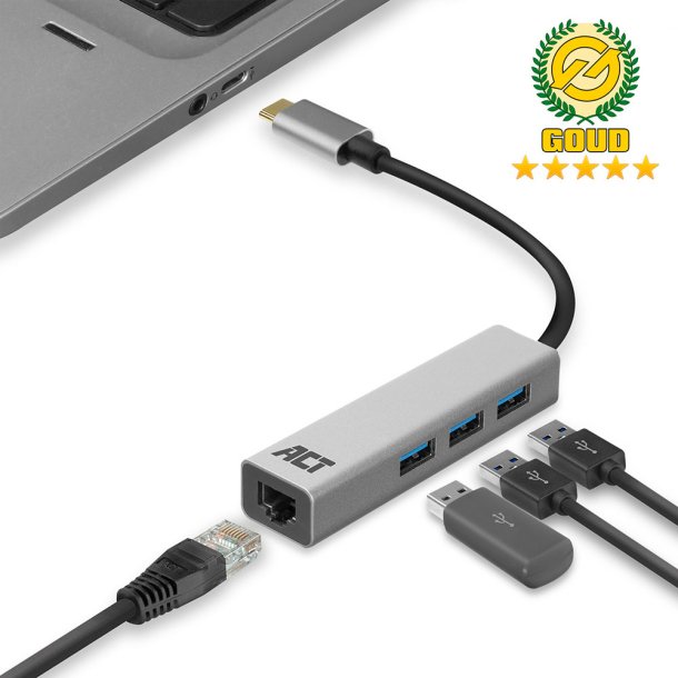 ACT USB-C - 3X USB-A, RJ45 GIGABIT