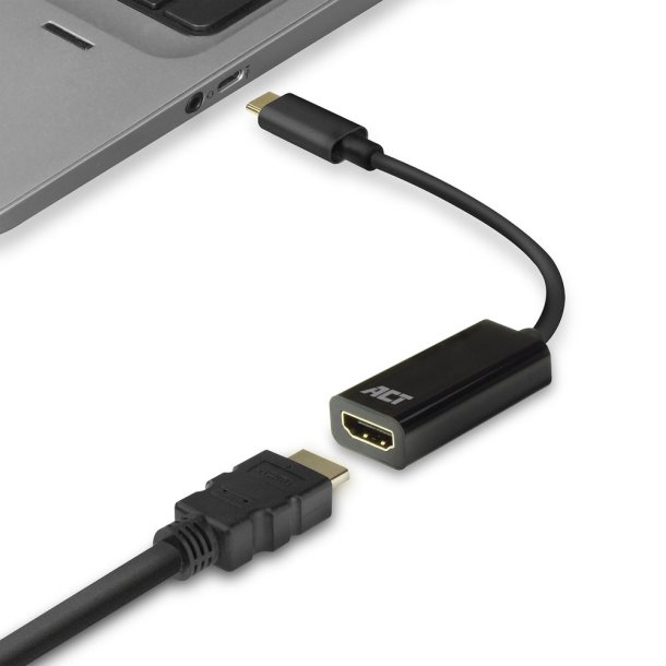 ACT USB-C to HDMI female adapter 4K @ 30Hz, Zip Bag