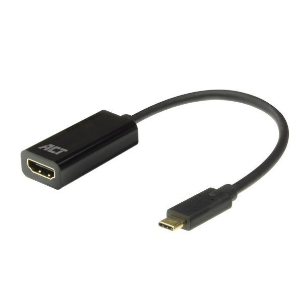 ACT USB-C to HDMI female adapter, 4K @ 60Hz, Zip Bag