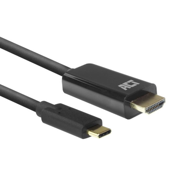 ACT USB-C to HDMI male connection cable 4K, Zip Bag