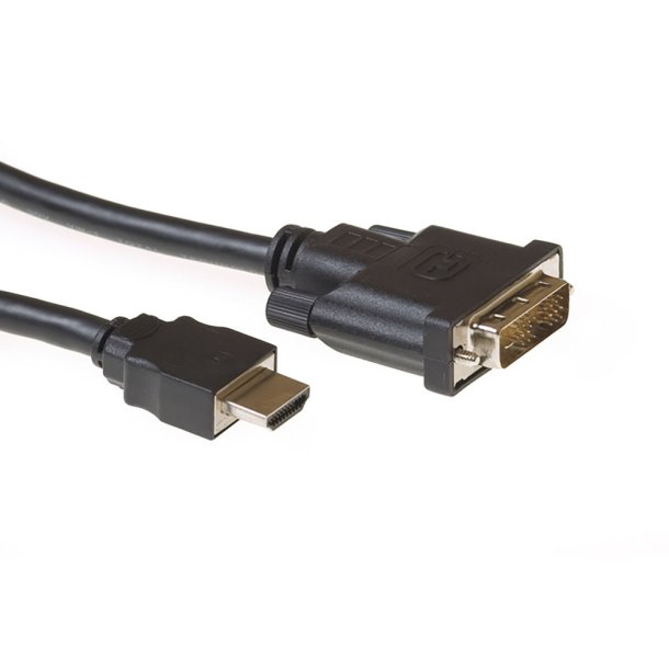 ACT 2 meters HDMI to DVI-D adapter cable, HDMI A male - DVI-D single link male 18+1