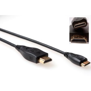 ACT 50 cm HDMI High Speed Ethernet cable HDMI-A male to HDMI-C (Mini HDMI) male