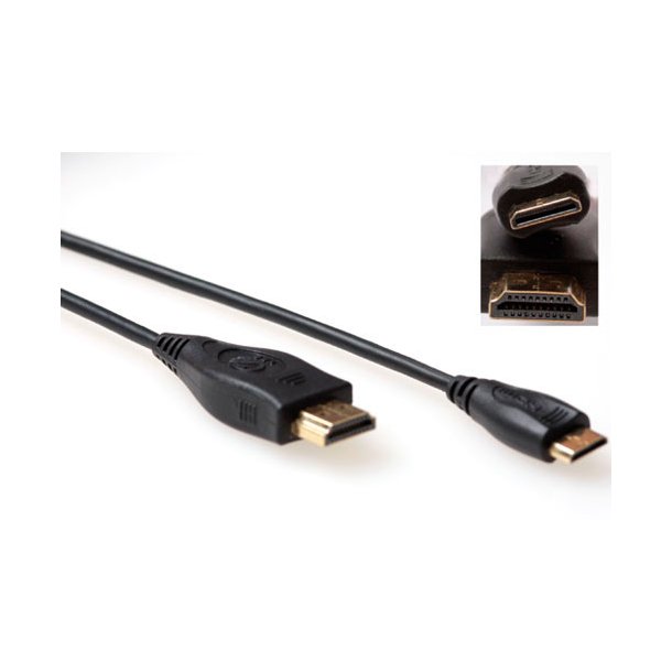 ACT 50 cm HDMI High Speed Ethernet cable HDMI-A male to HDMI-C (Mini HDMI) male