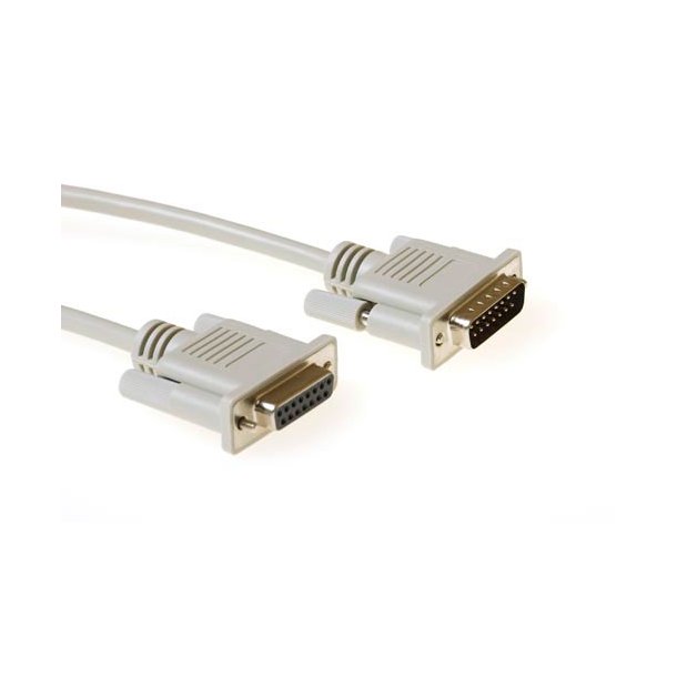 ACT 1.8 metre Serial 1:1 connection cable 15 pin D-sub male - 15 pin D-sub female