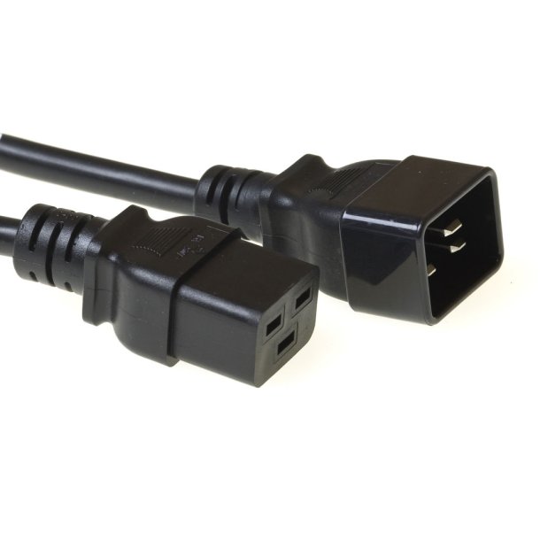 ACT Powercord C19 - C20 black 0.6 m