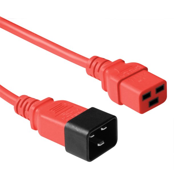 ACT Powercord C19 - C20 red 0.6 m