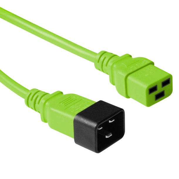 ACT Powercord C19 - C20 green 0.6 m