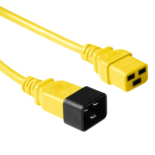 ACT Powercord C19 - C20 yellow 0.6 m