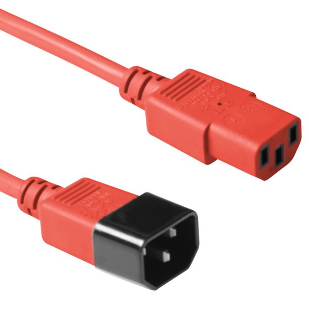 ACT Powercord C13 - C14 red 0.6 m