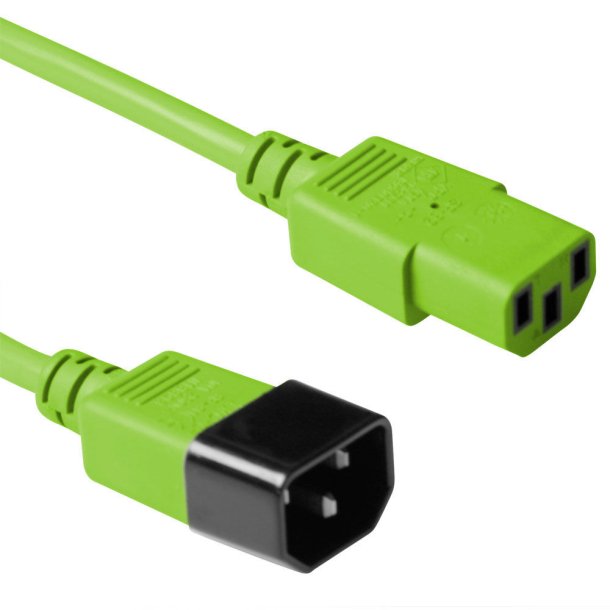 ACT Powercord C13 - C14 green 0.6 m