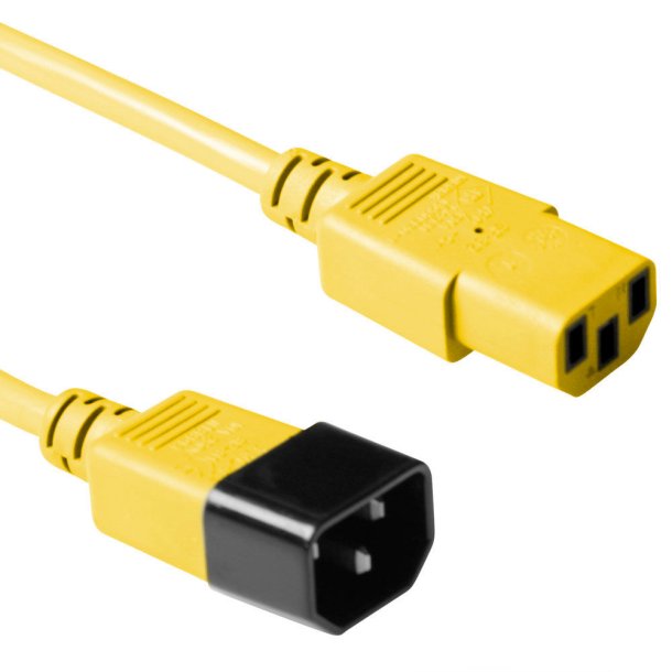 ACT Powercord C13 - C14 yellow 1.8 m