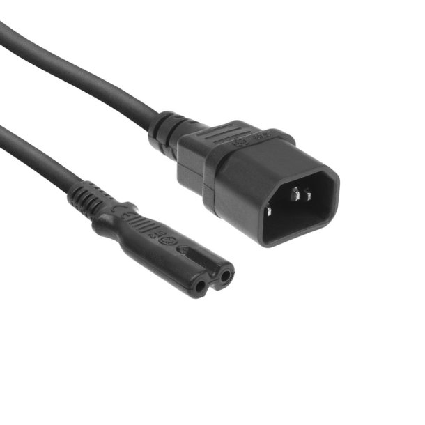 ACT Powercord C14 - C7 black 0.2 m