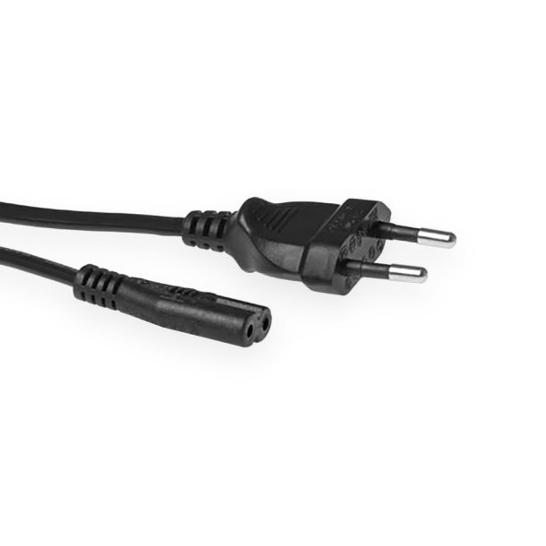 ACT Powercord Euro male - C7 female black 0.2 m