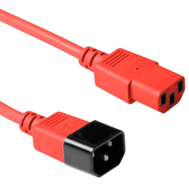 ACT Powercord C13 - C14 red 0.3 m