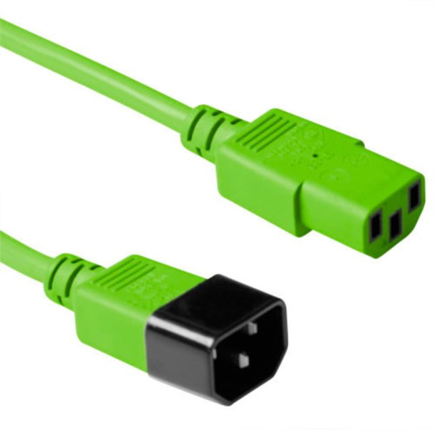 ACT Powercord C13 - C14 green 5 m