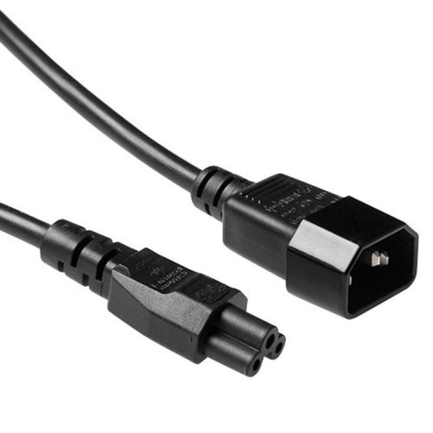 ACT Powercord C14 - C5 black 1 m