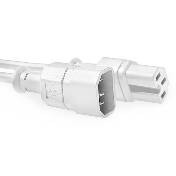 ACT Powercord C14 - C15 white 0.6 m