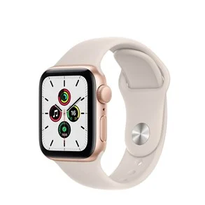 Apple Watch SE GPS 40mm Gold Aluminium Case with Starlight Sport Band - Regular