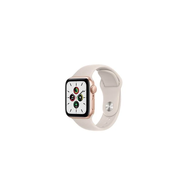 Apple Watch SE GPS 40mm Gold Aluminium Case with Starlight Sport Band - Regular