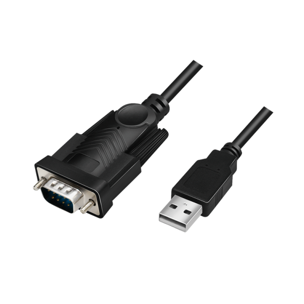 LogiLink USB 2.0 cable, USB-A/M to DB9/M, serial, black, 1.5 m